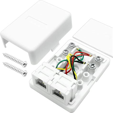 rj11 telephone junction box|Amazon.com: Rj11 Surface Mount Box.